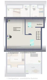 Eigentumswohnung im Maisonette-Stil in zentraler Lage von Waiblingen – zwei Balkone & TG-Stellplatz – Bild 2