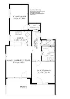 Sofort beziehbare 3-Z.-Whg. mit Garage, E-Küche, Balkon zu vermieten – Bild 2
